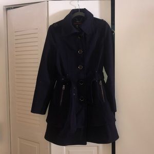 Purple pea coat - size juniors M